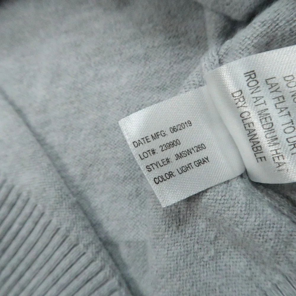 johnnie O Sweater Mens Large Gray Bailey Quarter Zip Pullover Golf Silk Blend *